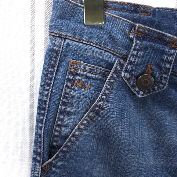 MARC JACOBS Jeans Y2K Wide Leg Flared Denim 29x33 Womens 4 Distressed - Picture 6 of 15